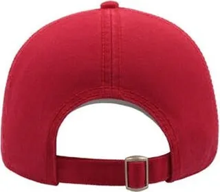 Atlantis Action 6 Panel Chino Baseball Cap Pack Of 2 - Red