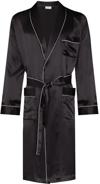 Tied Waist Silk Robe