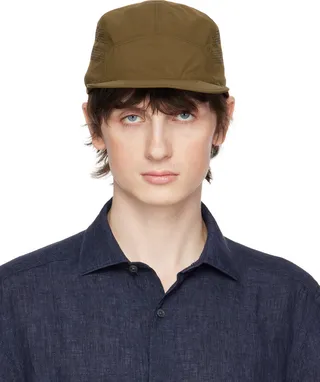 ZEGNA Khaki Perforated Cap