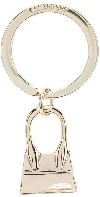 Embossed-Logo Polished-Effect Keychain