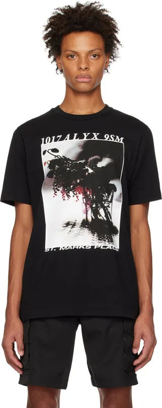 1017 ALYX 9SM Black Icon Flower T-Shirt
