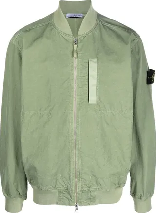 Compass-motif bomber jacket