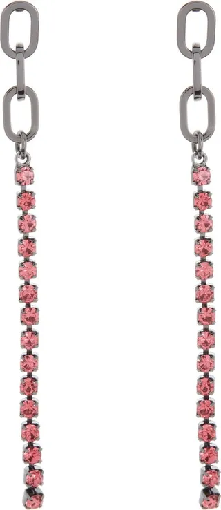 Mixed Link Linear Earrings
