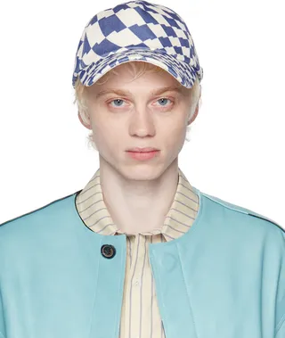 ADER error Blue & White Check Cap