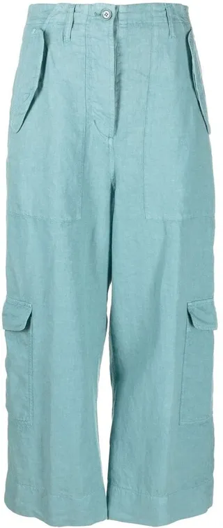 Cropped Straight-Leg Trousers
