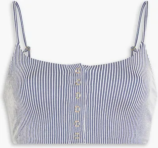 Veronica striped bikini top