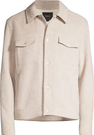 Wool Blend Trucker Jacket