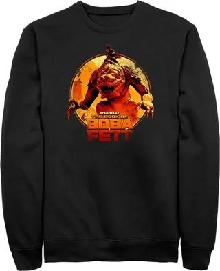 Men's Star Wars: The Book of Boba Fett Riding the Rancor Sweatshirt - Black - 3X Large
