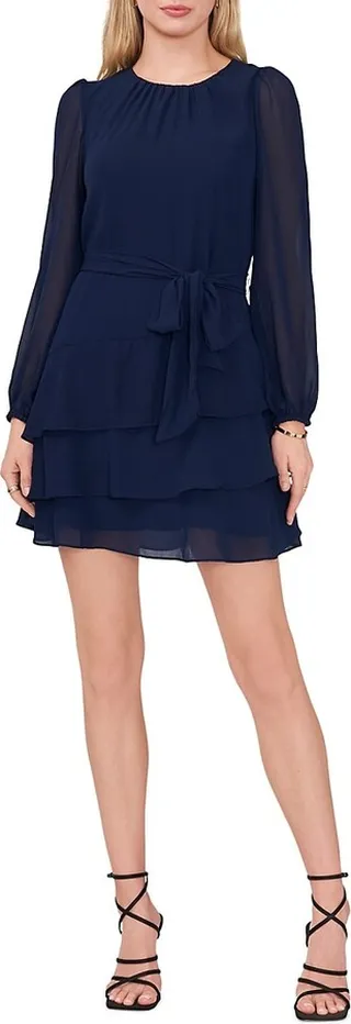 Tier Belted Mini Dress
