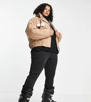 ASOS 4505 Curve oversized ski bomber jacket