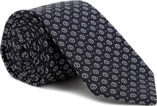 Giorgio Armani Monogram Jacquard Pointed Tip Tie
