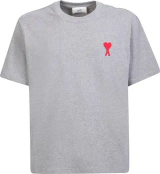 AMI Paris Ami de Coeur Logo Embroidered Crewneck T-Shirt