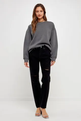 Grey Lab Medium Wash 90s Full Length Denim - Blue