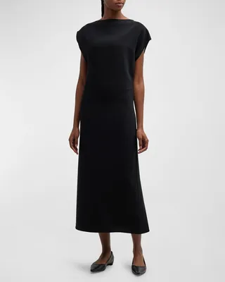 Blathine Cap-Sleeve Midi Dress