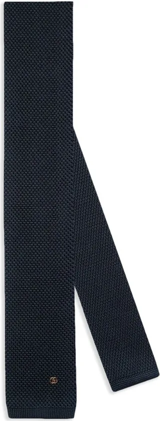 Knitted silk Double G tie
