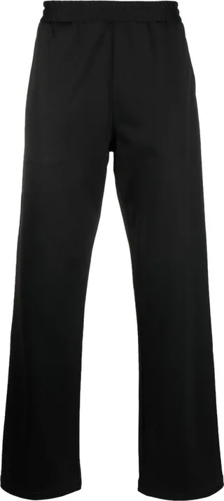 Embroidered-Logo Straight-Leg Trousers