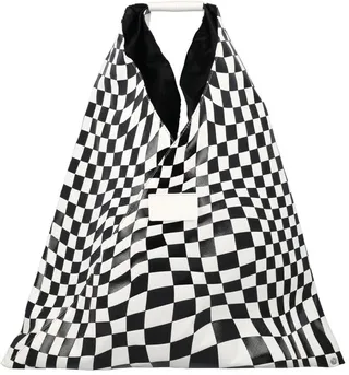 MM6 Maison Margiela Checked Japanese Tote Bag