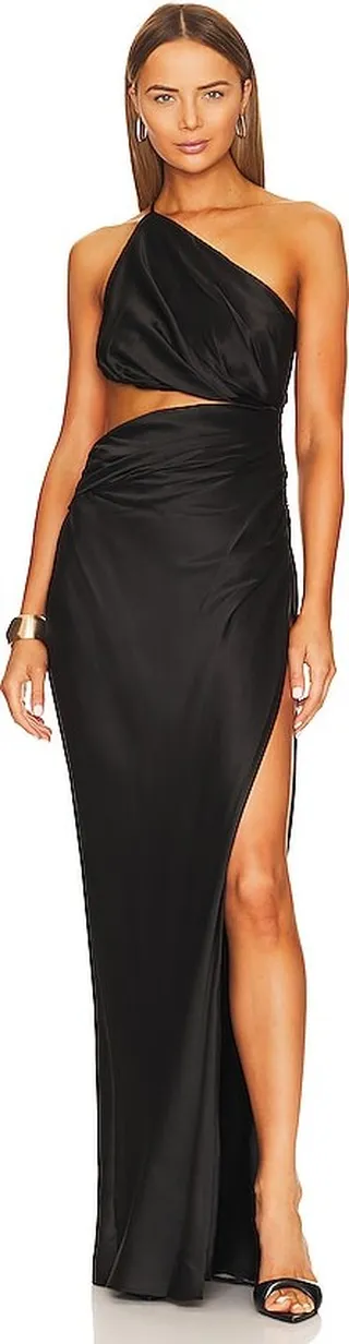 One Shoulder Cut Out Gown