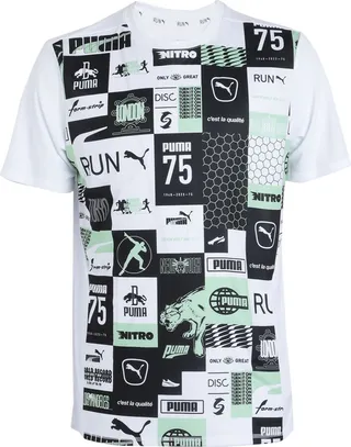 Run Favorite Aop Tee M T-shirt White