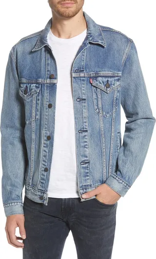 Vintage Fit Denim Trucker Jacket