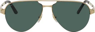 Cartier Green 'Santos de Cartier' Sunglasses