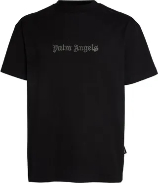 Palm Angels Bling Flame Logo T-Shirt