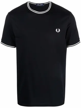 logo-embroidered cotton T-shirt