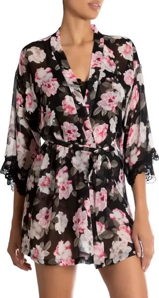 Taylor Lace Trim Floral Wrap