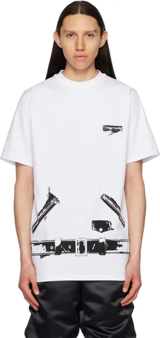 We11done White Printed T-Shirt