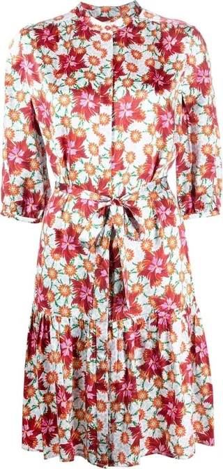 Tyra silk shirt dress