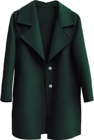Belle & Bloom - Ex-Boyfriend Wool Blend Oversized Jacket - Dark Green