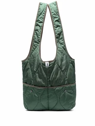 Quilted Nylon Tote Bag