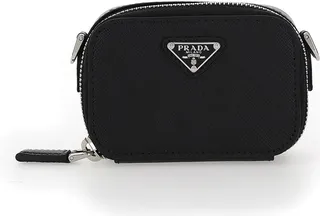 Prada Logo Plaque Mini Pouch