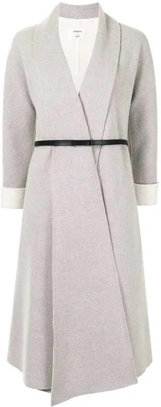 Belted Wool-Blend Coat