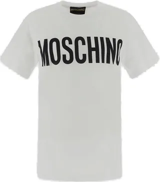 Moschino Logo Printed Crewneck T-Shirt