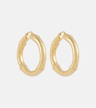 Bamboo hoop earrings