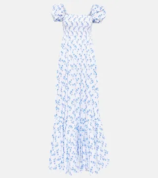 Gianna printed poplin maxi dress