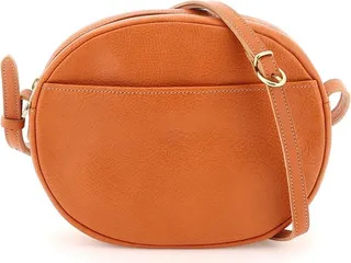 Grained Leather Crossbody Bag