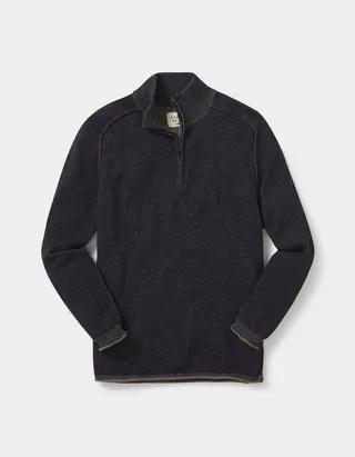 The Normal Brand Jimmy Quarter Zip Sweater - Blue