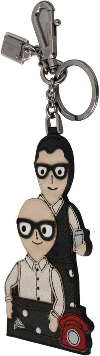 Dolce & Gabbana Leather Dominico Stefano #DGFAMILY Logo Badge Women's Keychain