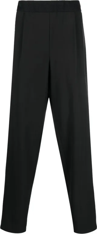 Pleat-Detail Tapered Trousers