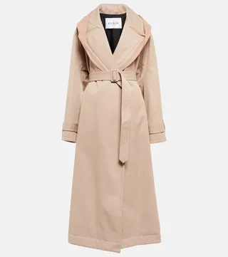 Hooded trench coat
