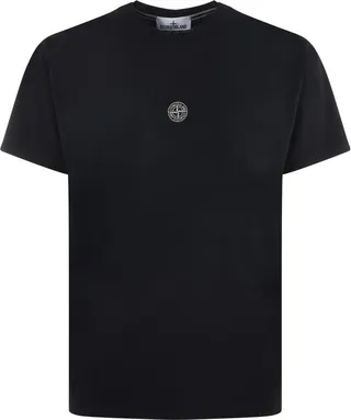 Stone Island Logo Printed Crewneck T-Shirt
