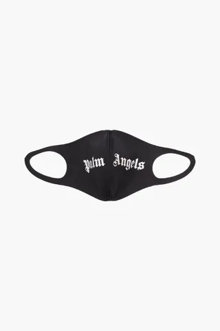 Logo-print knitted face mask