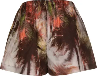 Alanui Tropical Printed Flared Shorts