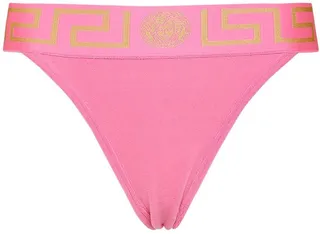 Greca logo stretch tech bikini bottoms
