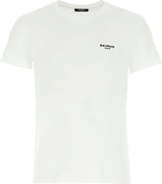 Balmain Flocked Logo Crewneck T-Shirt
