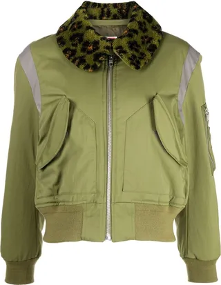 Classic-Collar Bomber Jacket