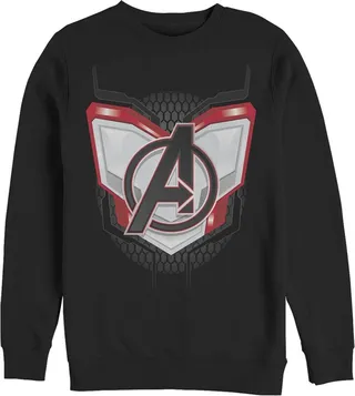 Men's Marvel Avengers: Endgame Logo Quantum Suit Sweatshirt - Black - Large