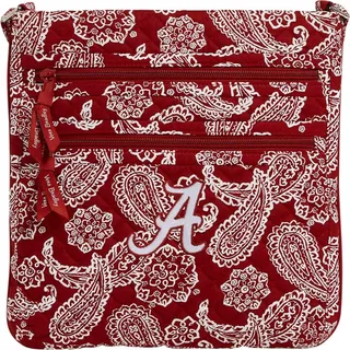 Women's Vera Bradley Alabama Crimson Tide Iconic Triple-Zip Bandana Hipster Crossbody Purse